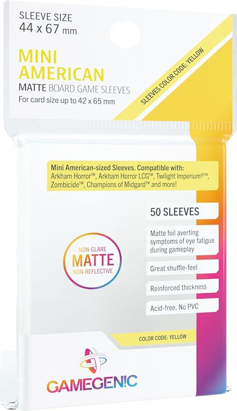 Sleeves: GameGenic - Matte , Mini American (44 x 67 mm)