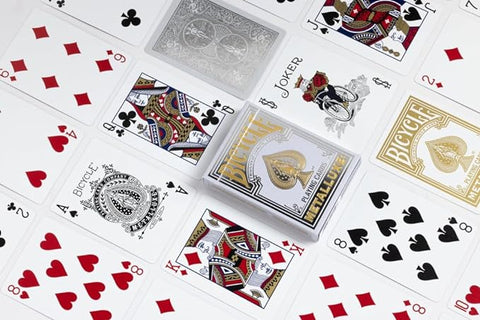 Bicycle Playing Cards Metalluxe Silver