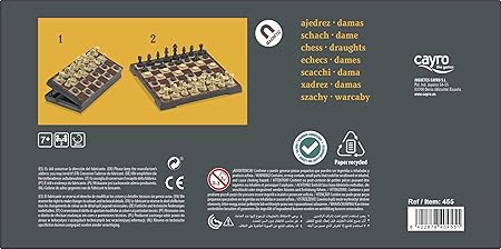 Chess & Checkers: Cayro - Magnetic Plastic (Large)