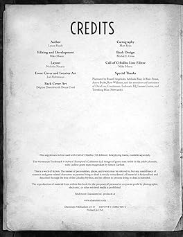 Call of Cthulhu RPG : Scritch Scratch
