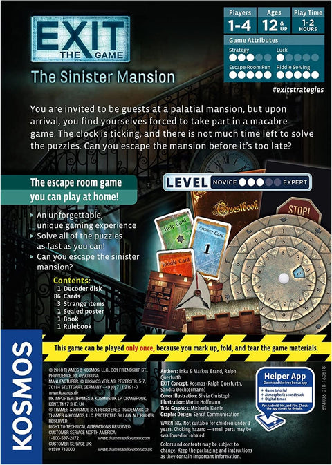 Exit The Game: The Sinister Mansion