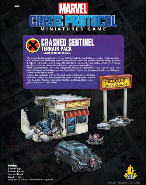 Marvel Crisis Protocol: Crashed Sentinel Terrain Pack