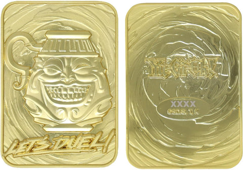 Yu-Gi-Oh! Pot of Greed 24K Gold Plated Limited Edition Metal Card