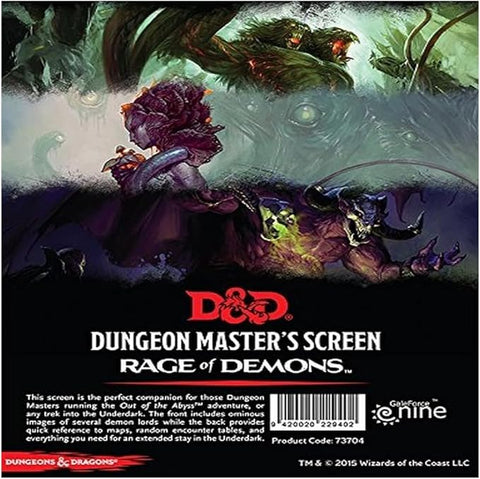 D&D RPG: Rage of Demons - DM Screen