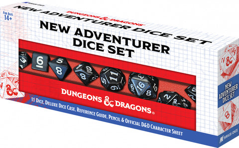Sirius Dice - D&D New Adventurer Set - Black Dice