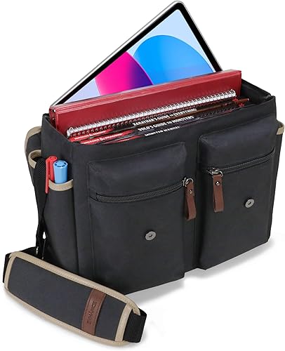 ENHANCE Designer Edition DnD Bag - Stylish RPG Player's Messenger Bag (Black)