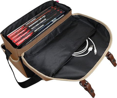 ENHANCE Designer Edition DnD Bag - Stylish RPG Player's Messenger Bag (Tan)