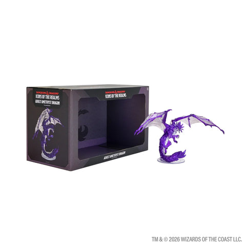 D&D Icons of the Realms: Adult Amethyst Dragon Boxed Miniature - EN