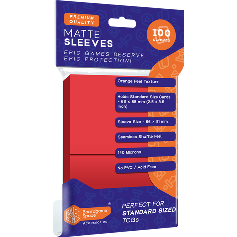 Sleeves: BGS - Matte (66 x 91mm) (x100) - Red