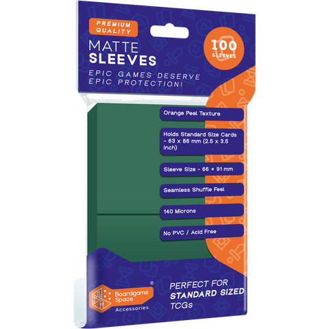 Sleeves: BGS - Matte (66 x 91mm) (x100) - Green