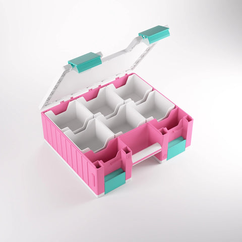 Carrier Case: Gamegenic - Game Castle (800+ Cards) - Pink/White/Teal
