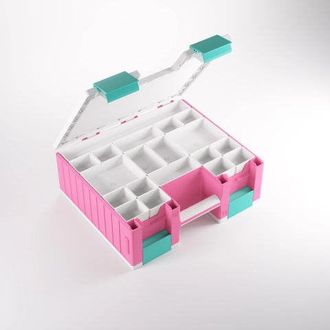 Carrier Case: Gamegenic - Game Castle (800+ Cards) - Pink/White/Teal