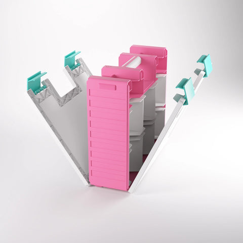 Carrier Case: Gamegenic - Game Castle (800+ Cards) - Pink/White/Teal