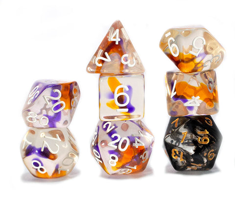 Sirius Dice - Dice Set - Orange Purple Clear