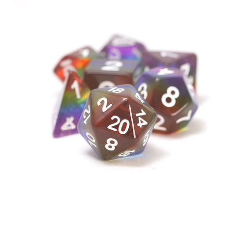 Sirius Dice - Rainbow Transparent Layered Resin