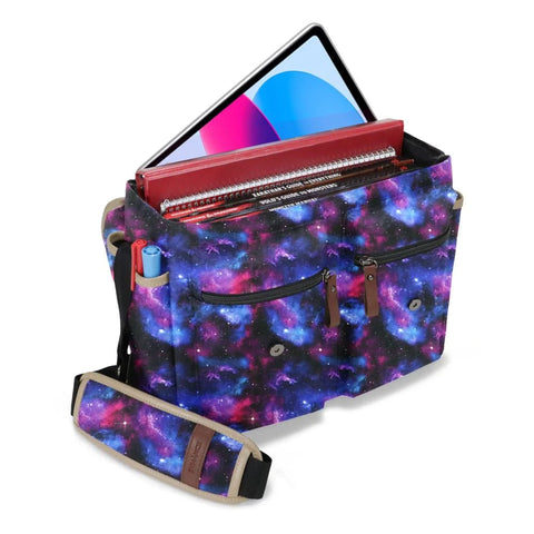 ENHANCE Designer Edition DnD Bag - Stylish RPG Player's Messenger Bag (Galaxy)