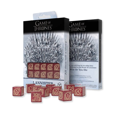 Dice:- Game of Thrones - Lannister D6(x10)