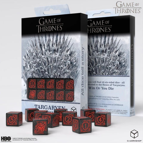 Dice:  Game of Thrones - Targaryen D6(x10)
